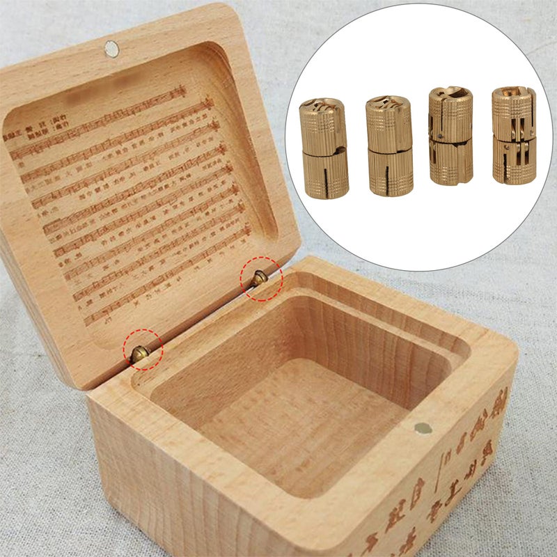 Doublelife 4PCS Hidden Invisible Concealed Copper Barrel Hinge 12mm for DIY Wooden Door (12mm) â€¦ - Image 4